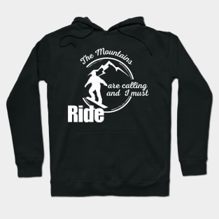 Lispe Snowboard the Mountains are Calling Hoodie